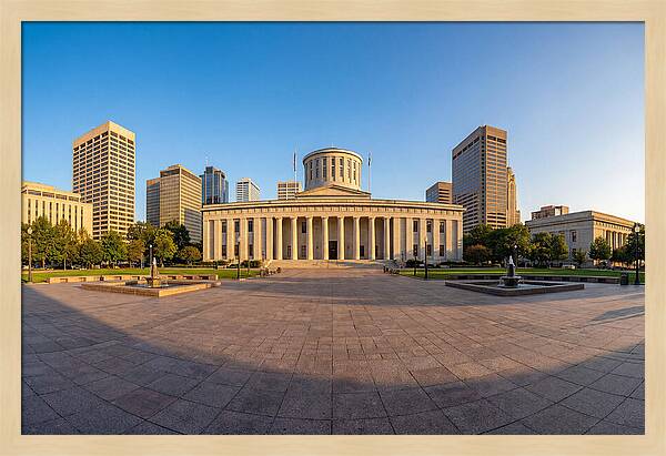Ohio State Capitol At Dusk
