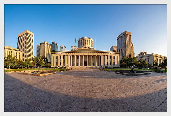 Ohio State Capitol At Dusk
