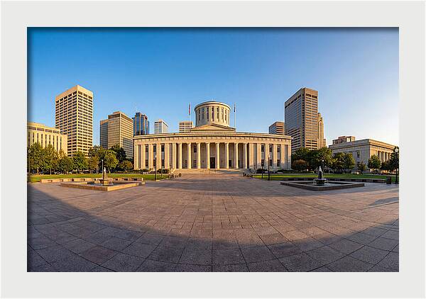 Ohio State Capitol At Dusk