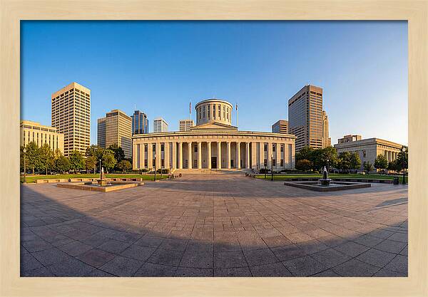 Ohio State Capitol At Dusk