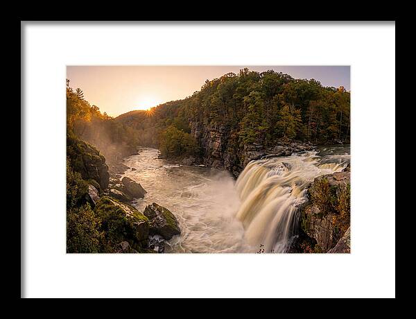 Ohiopyle Falls At Sunset