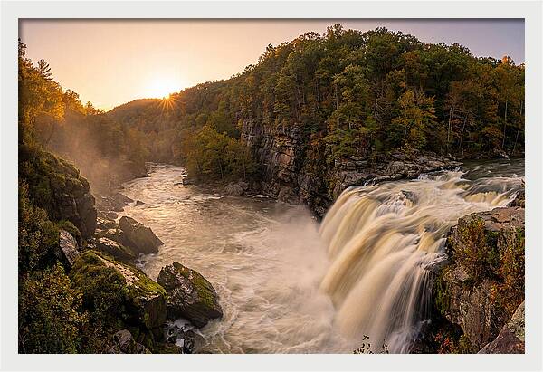 Ohiopyle Falls At Sunset