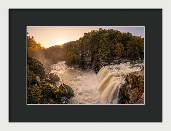 Ohiopyle Falls At Sunset