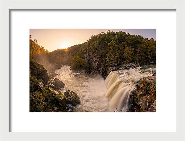 Ohiopyle Falls At Sunset