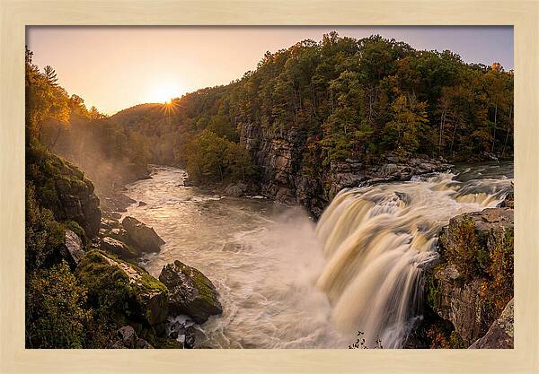 Ohiopyle Falls At Sunset