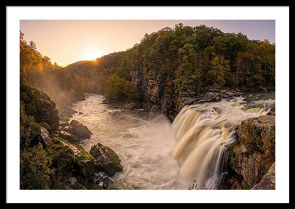 Ohiopyle Falls At Sunset