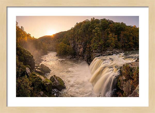 Ohiopyle Falls At Sunset