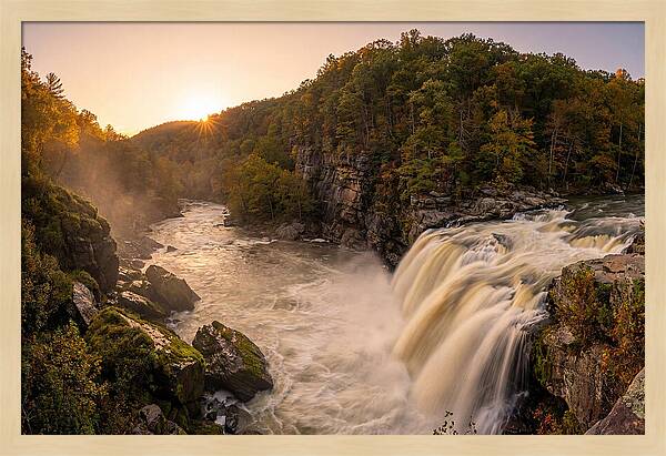 Ohiopyle Falls At Sunset