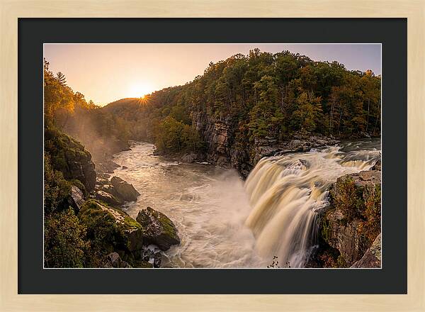 Ohiopyle Falls At Sunset