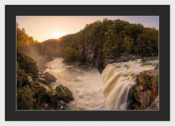 Ohiopyle Falls At Sunset