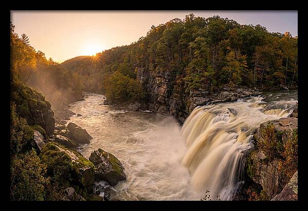 Ohiopyle Falls At Sunset