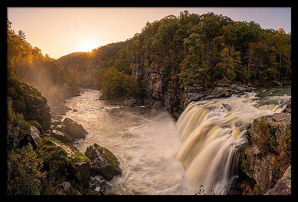 Ohiopyle Falls At Sunset