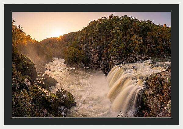 Ohiopyle Falls At Sunset