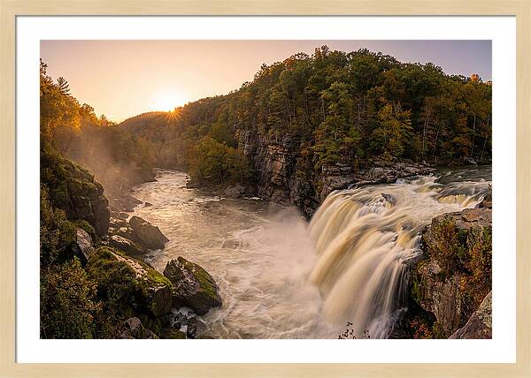 Ohiopyle Falls At Sunset