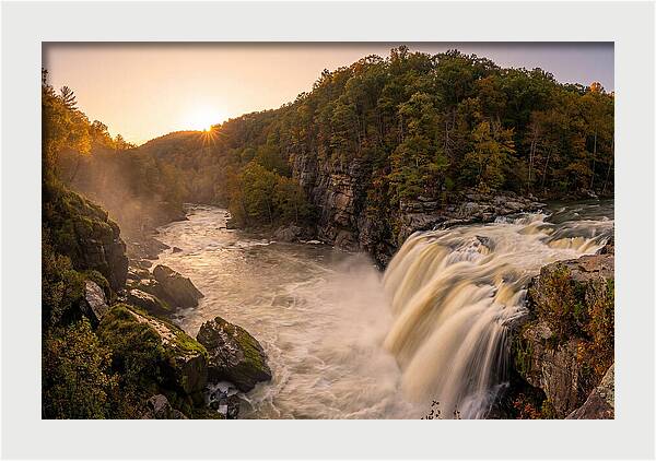 Ohiopyle Falls At Sunset