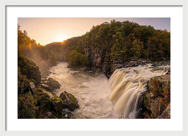 Ohiopyle Falls At Sunset