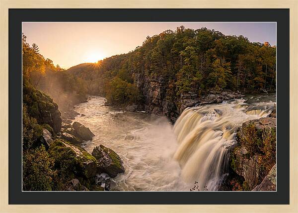 Ohiopyle Falls At Sunset