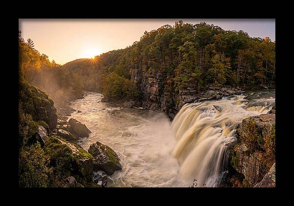Ohiopyle Falls At Sunset