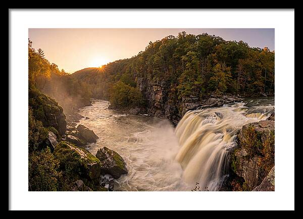 Ohiopyle Falls At Sunset