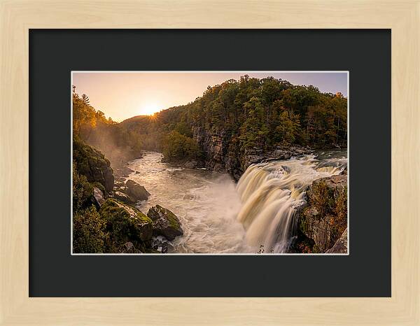 Ohiopyle Falls At Sunset