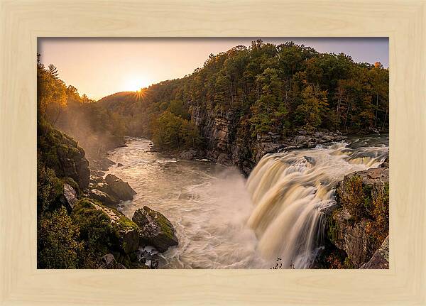 Ohiopyle Falls At Sunset