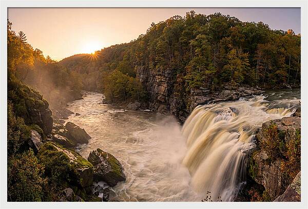 Ohiopyle Falls At Sunset