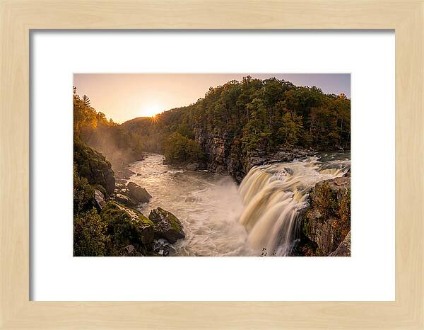 Ohiopyle Falls At Sunset