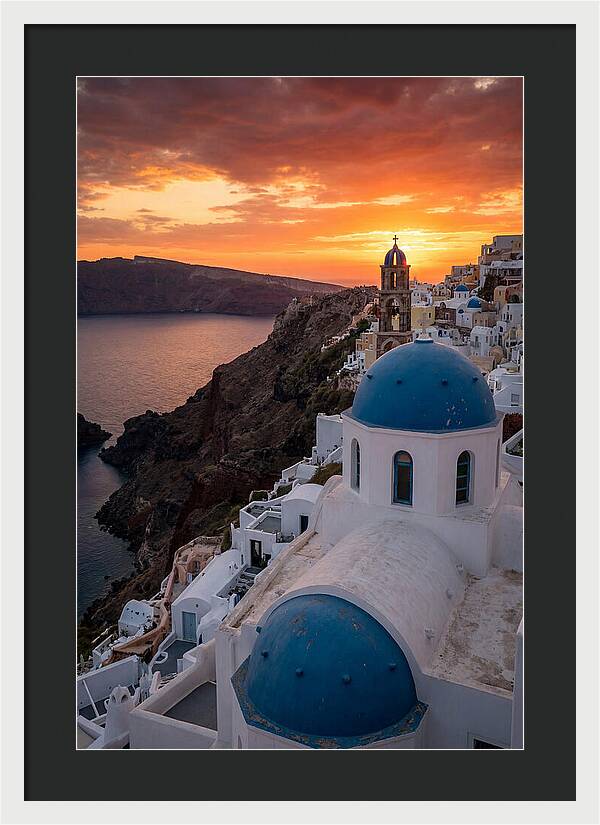 Oia Village At Golden Hour