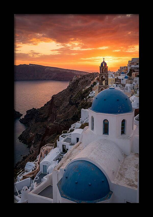 Oia Village At Golden Hour