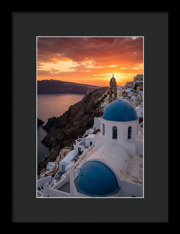 Oia Village At Golden Hour