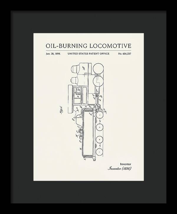 Oil Burning Locomotive Minimalist Patent Us606237