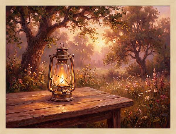 Oil Lantern At Dusk