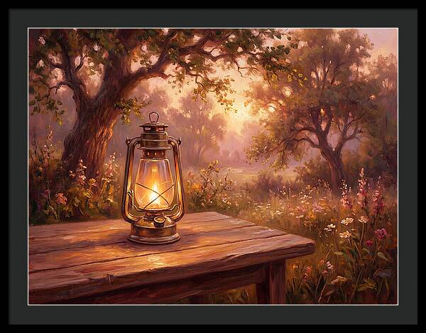 Oil Lantern At Dusk