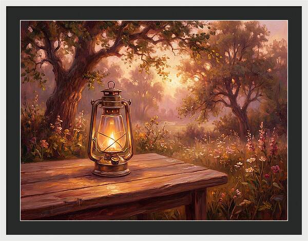 Oil Lantern At Dusk