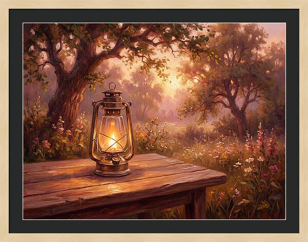 Oil Lantern At Dusk