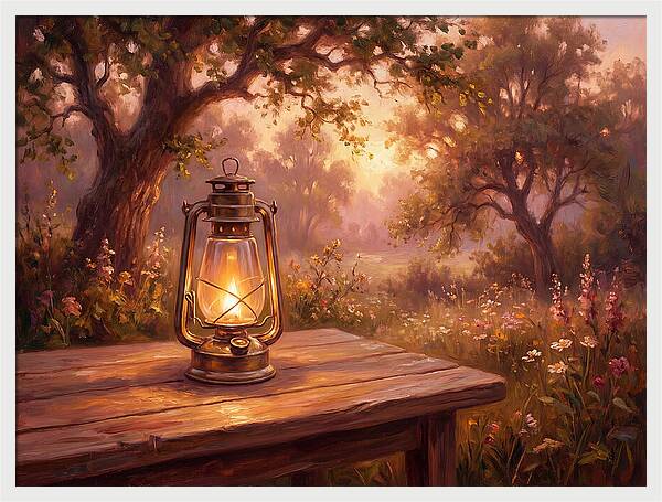 Oil Lantern At Dusk