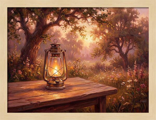 Oil Lantern At Dusk