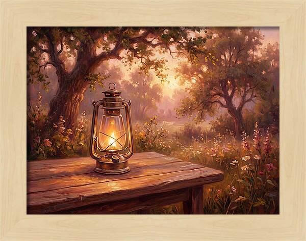 Oil Lantern At Dusk