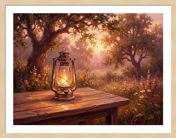 Oil Lantern At Dusk