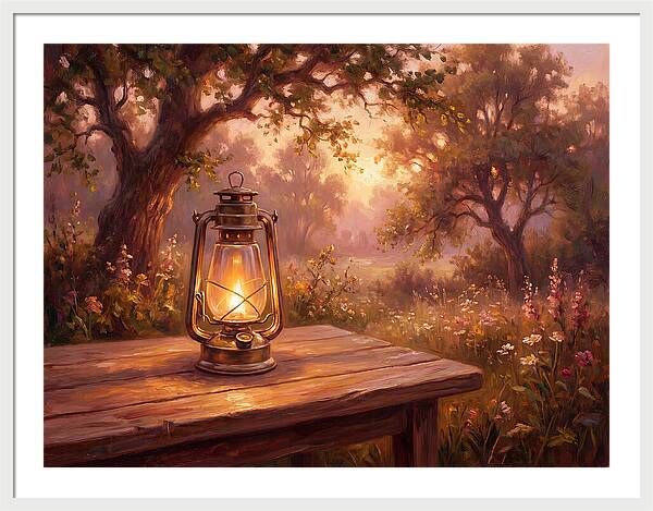 Oil Lantern At Dusk