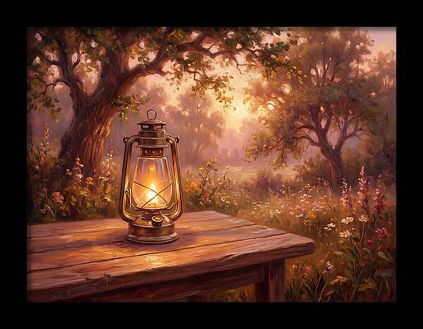 Oil Lantern At Dusk