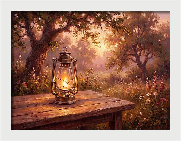 Oil Lantern At Dusk