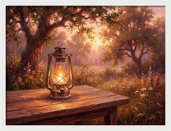 Oil Lantern At Dusk