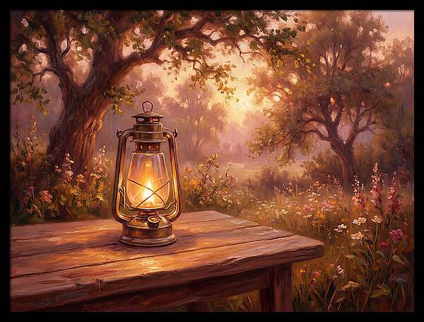 Oil Lantern At Dusk