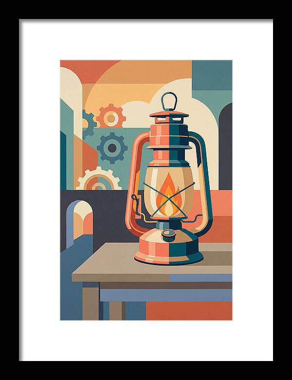 Oil Lantern In Abstract Style