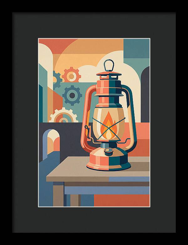 Oil Lantern In Abstract Style