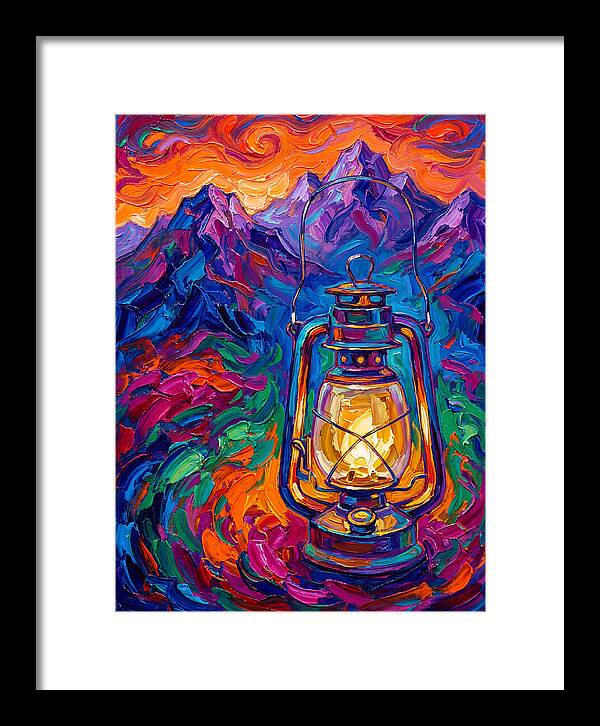Oil Lantern In Vibrant Landscape