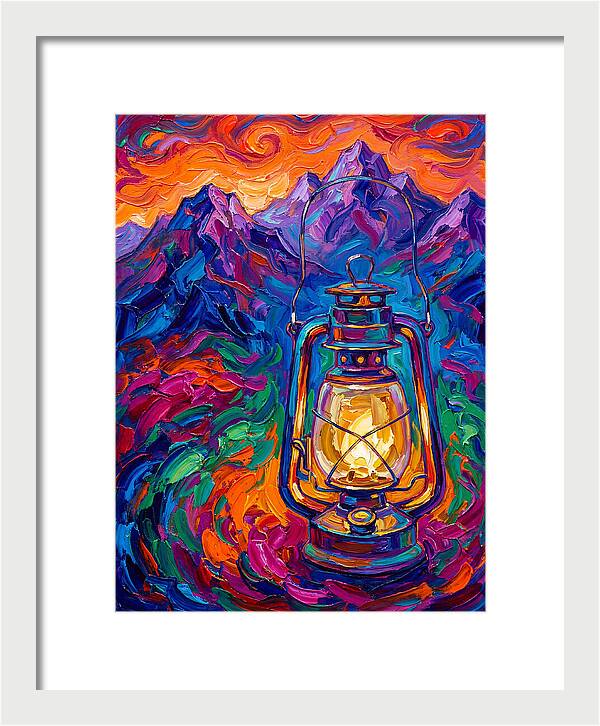 Oil Lantern In Vibrant Landscape