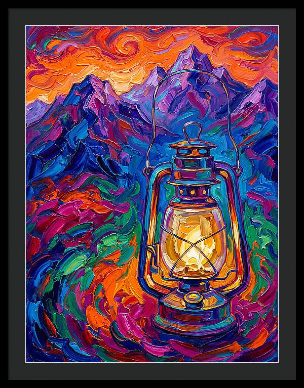Oil Lantern In Vibrant Landscape