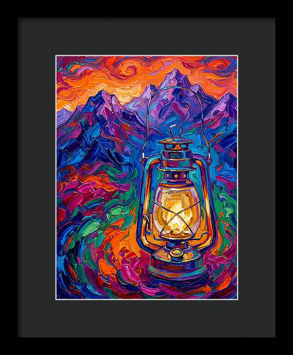 Oil Lantern In Vibrant Landscape